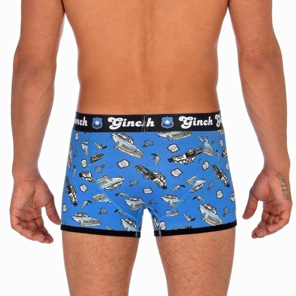 GINCH Gonch Patrol Statement Graphic Underwear Trunk Briefs Police Handcuffs NIP - Picture 4 of 9